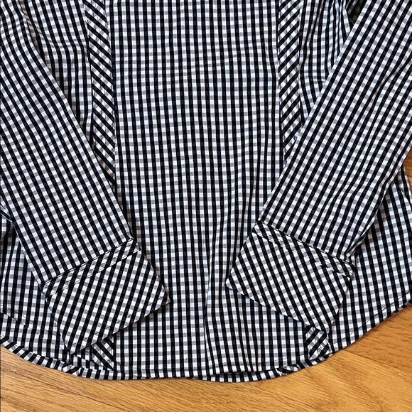 NWT! Express Women’s Black White Gingham Check Tailored Feminine Cut Classic - Picture 11 of 11